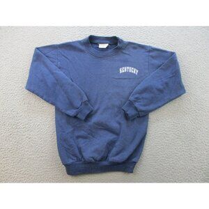 Vintage Kentucky Sweatshirt Boys 14-16 Made in Sturgis KY USA Blue Crewneck 80s